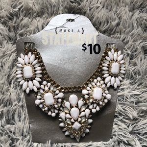 White and gold necklace